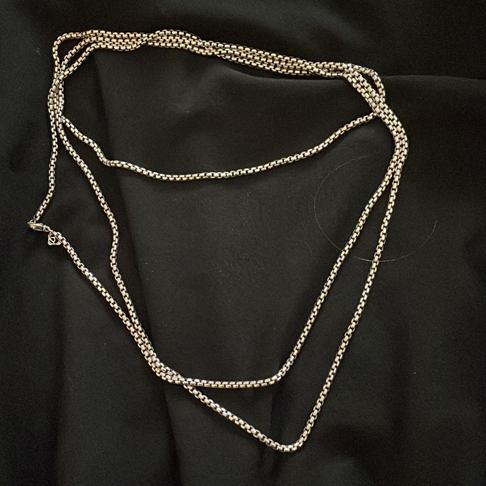 David Yurman 72” sterling box chain